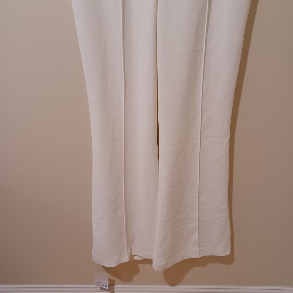 Self-Portrait White Crepe Jumpsuit Pants - Picture 5 of 10